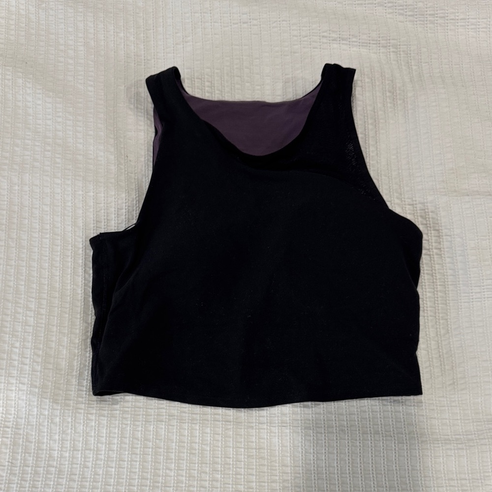 Athleta Black Sleeveless Crop Top